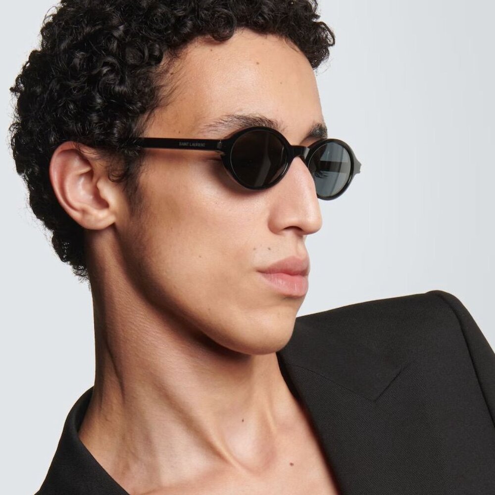 Saint Laurent Men Sunglasses Black Oval SL751 JEANNE 001 BRAND NEW - Picture 13 of 14